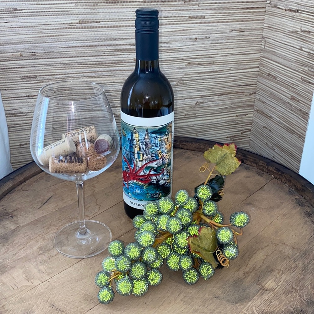 Green grape cluster for wine decor wire bendable